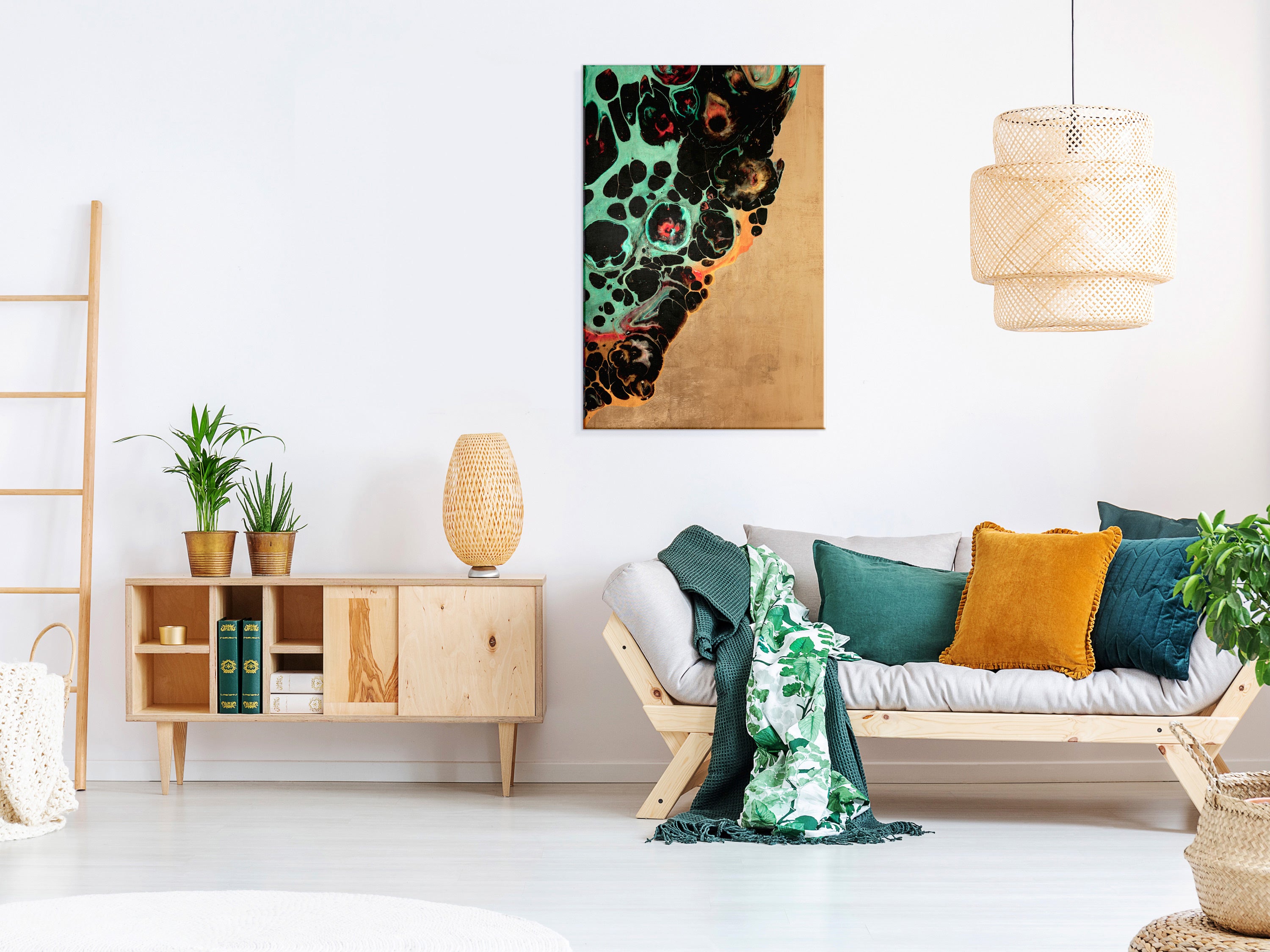 Canvas Print Abstract Composition of Micro Shapes