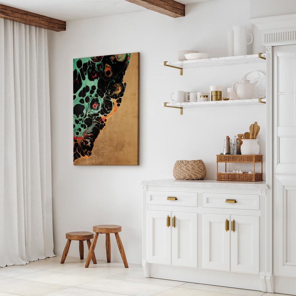 Abstract Micro Shapes Multicolor Canvas Print