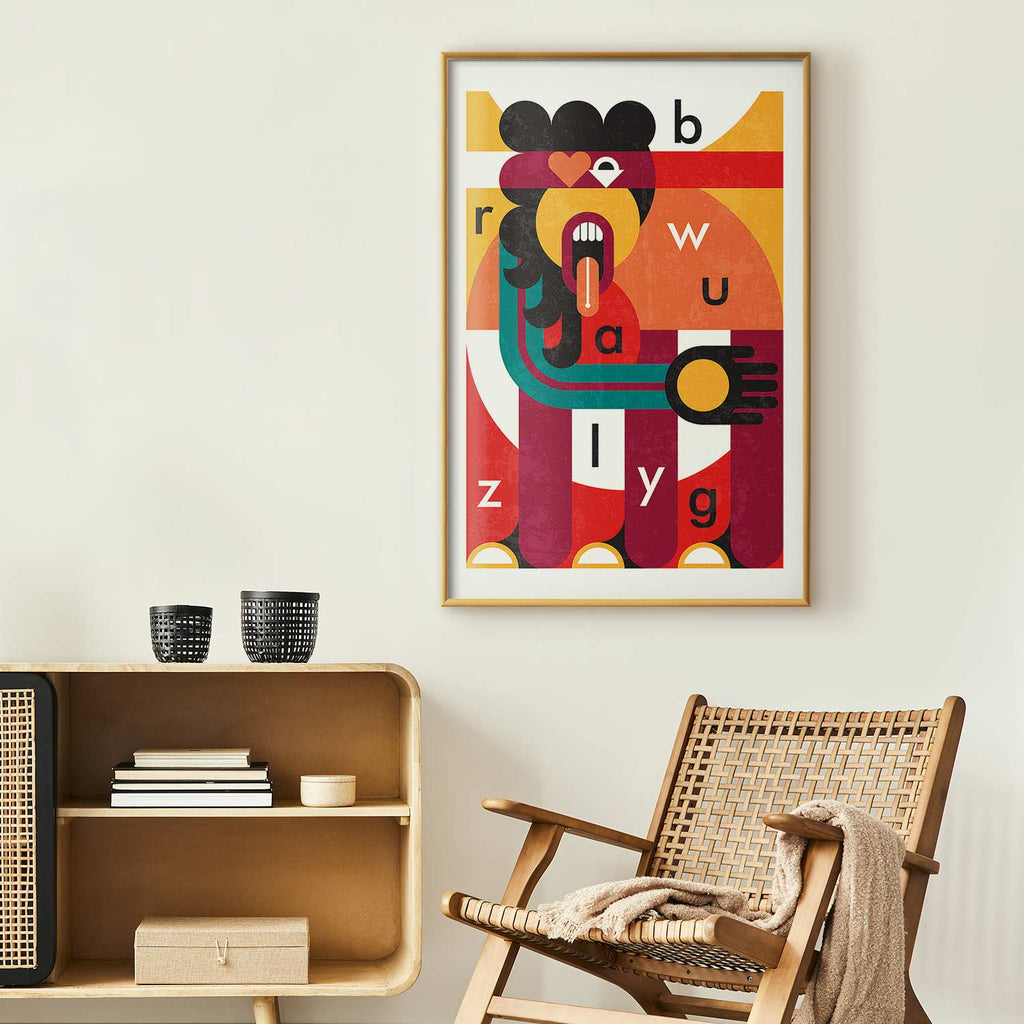 Colorful Abstract Letters Poster
