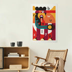 Colorful Abstract Letters Poster