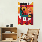 Colorful Abstract Letters Poster