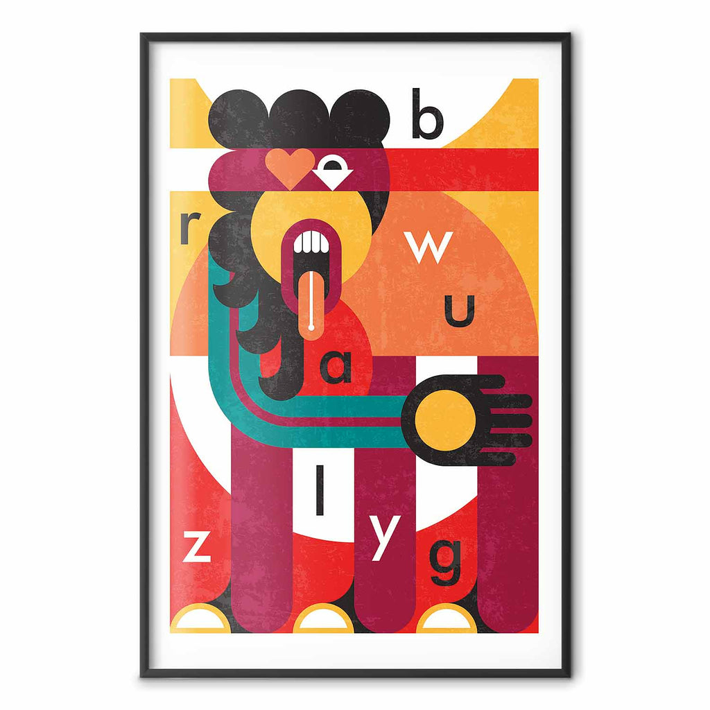 Colorful Abstract Letters Poster