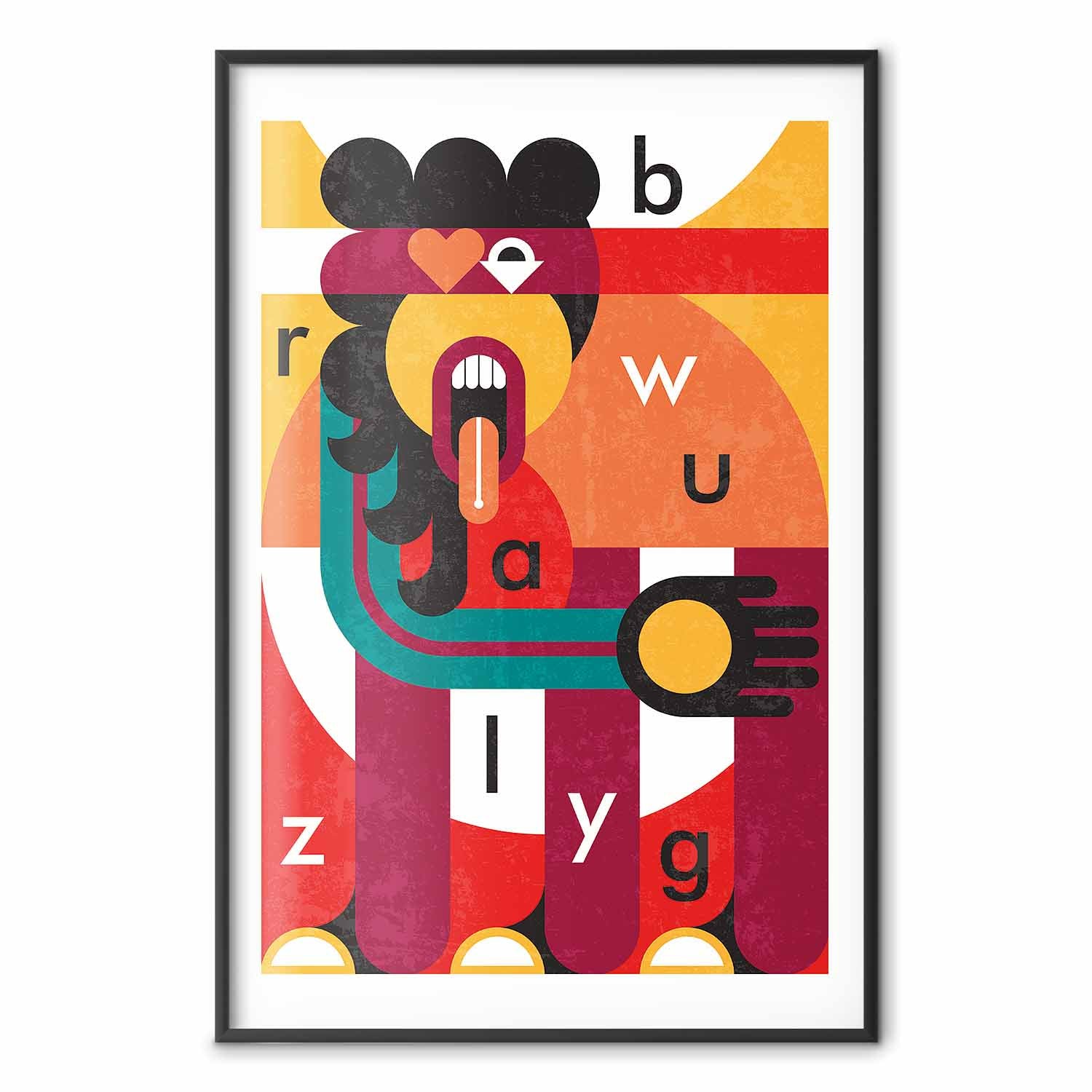 Colorful Abstract Letters Poster