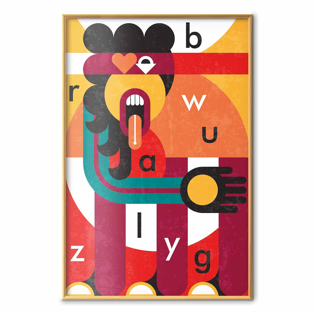 Colorful Abstract Letters Poster