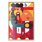Colorful Abstract Letters Poster