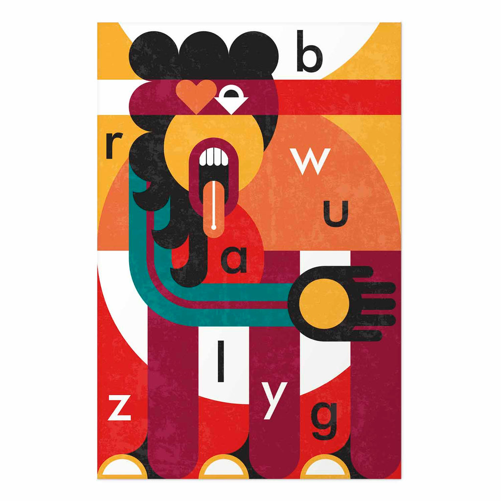 Colorful Abstract Letters Poster