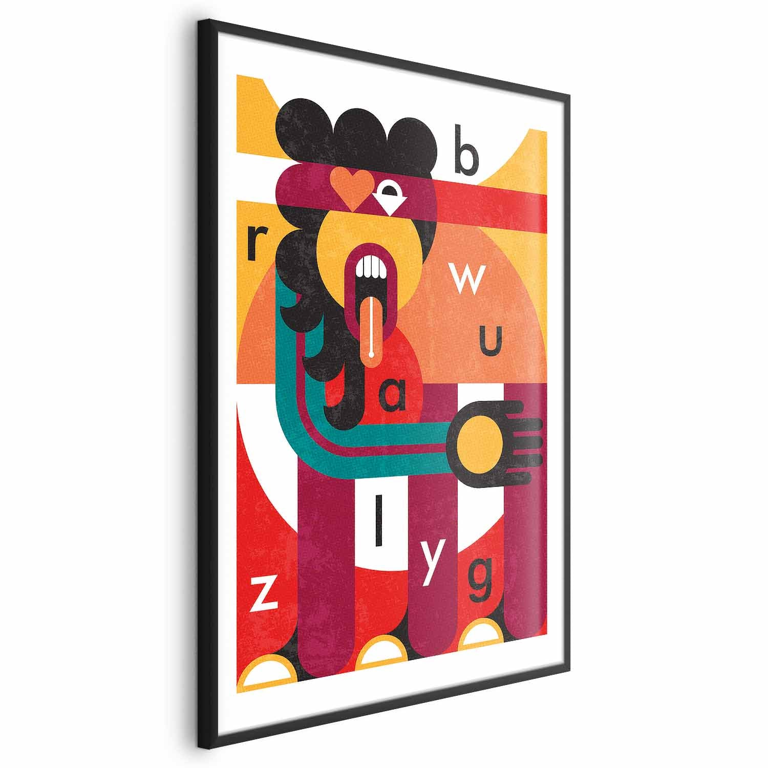 Colorful Abstract Letters Poster