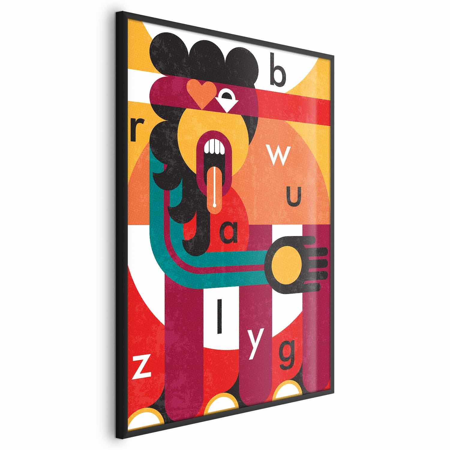 Colorful Abstract Letters Poster