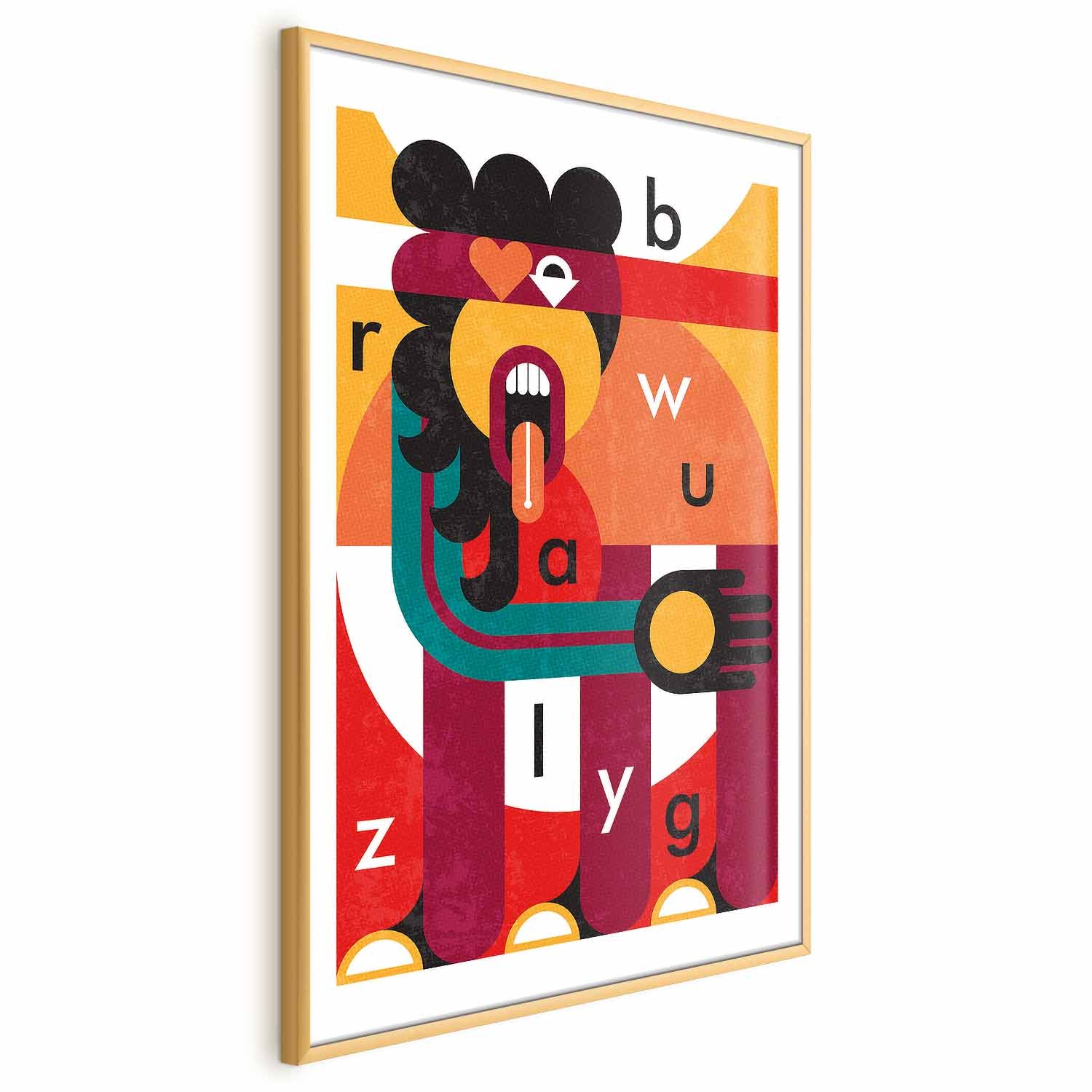 Colorful Abstract Letters Poster