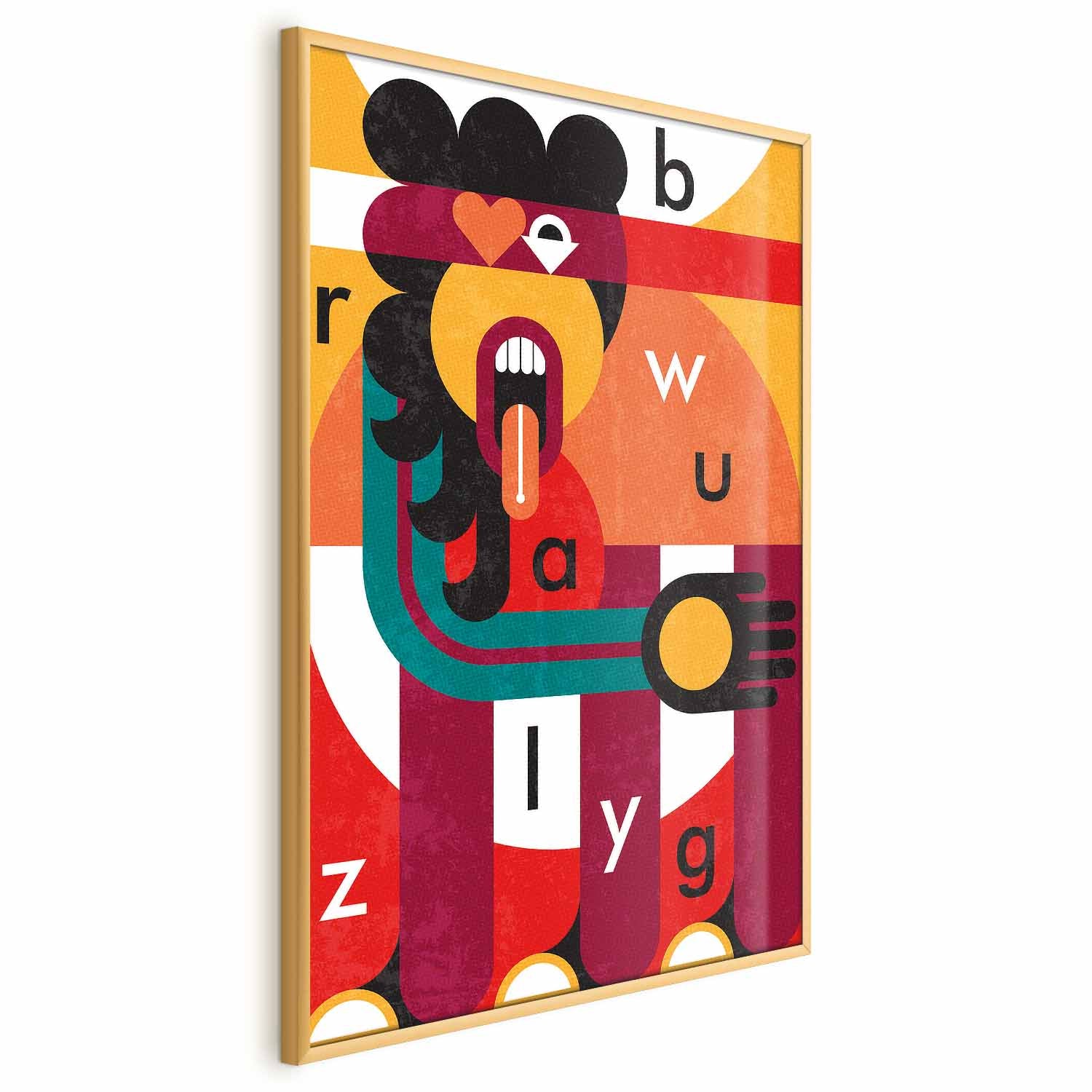 Colorful Abstract Letters Poster