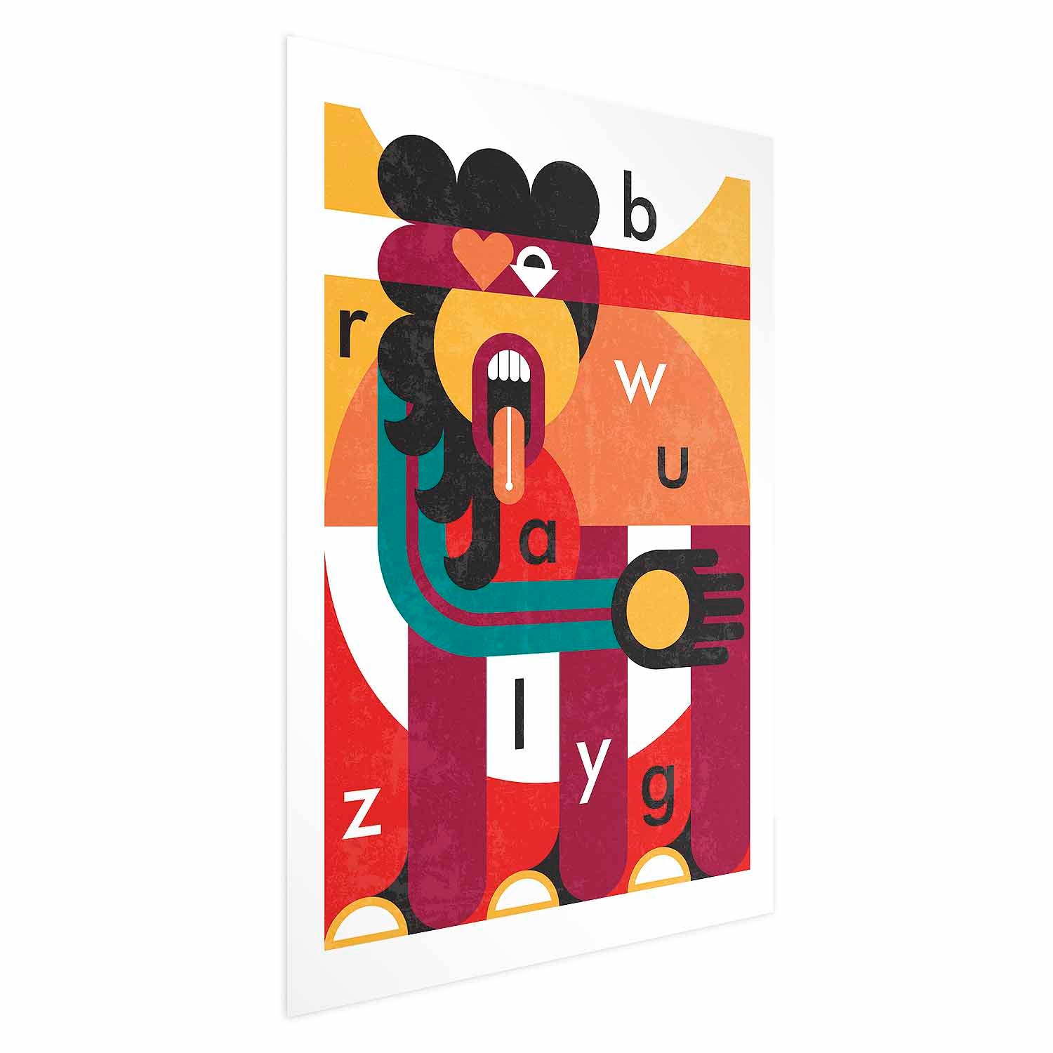 Colorful Abstract Letters Poster