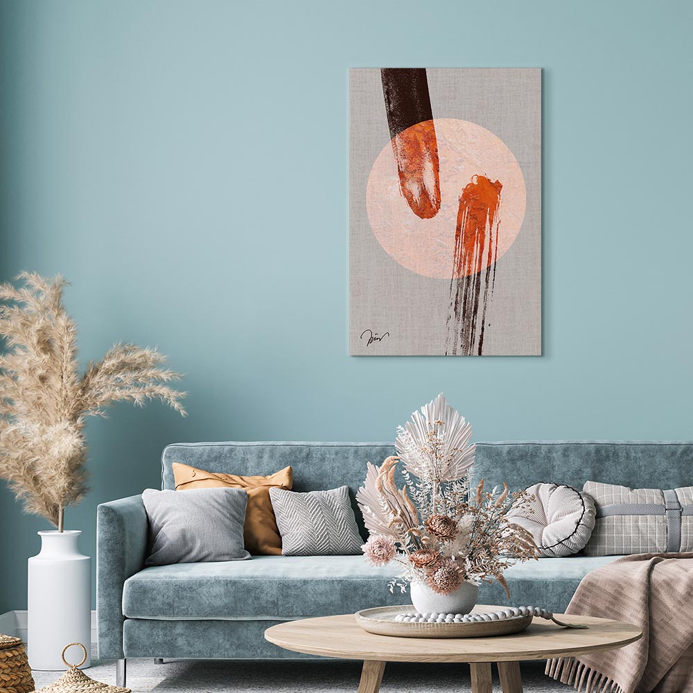 Abstract Two Comets Texture Canvas Print