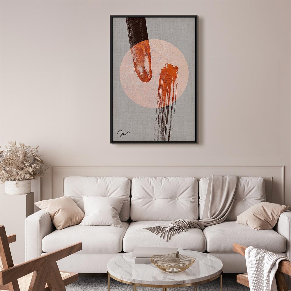 Abstract Two Comets Texture Canvas Print