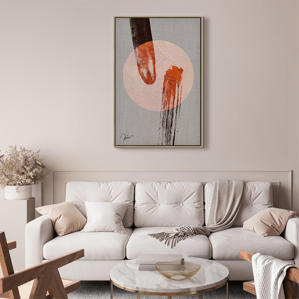 Abstract Two Comets Texture Canvas Print