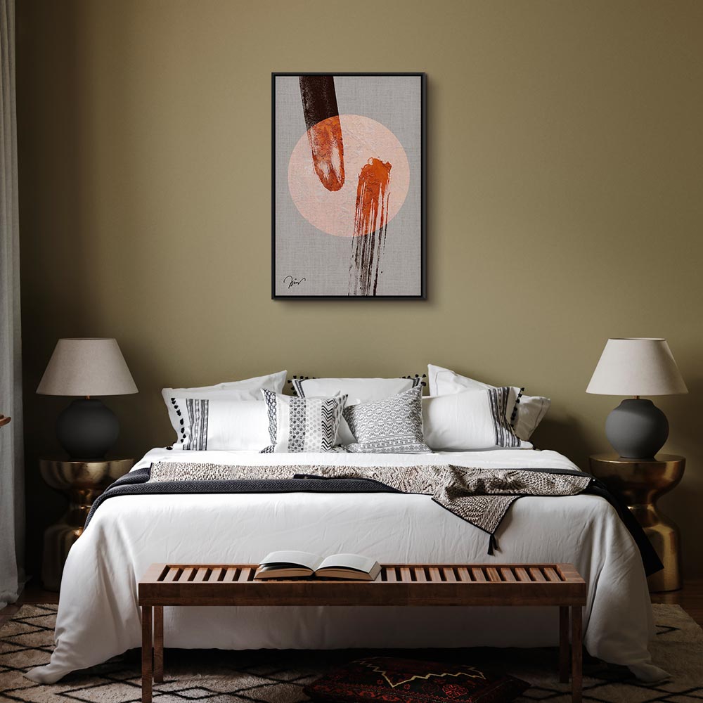 Abstract Two Comets Texture Canvas Print