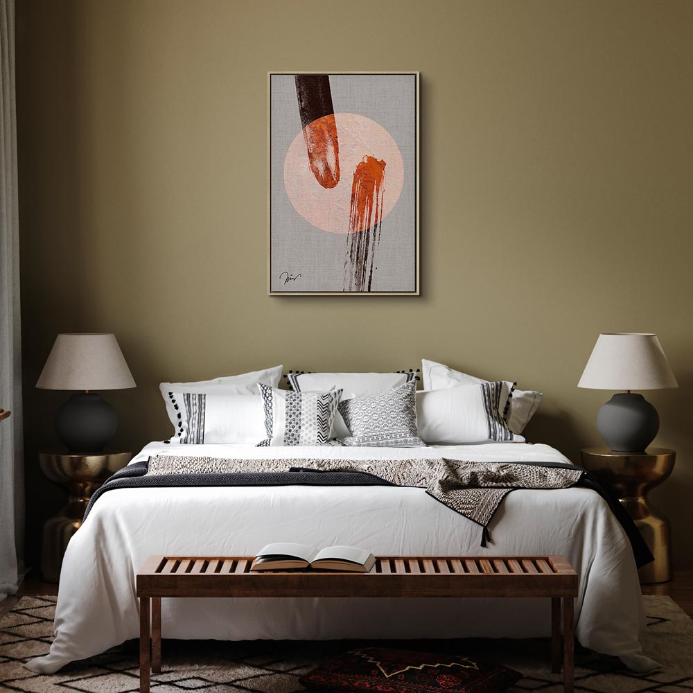 Abstract Two Comets Texture Canvas Print