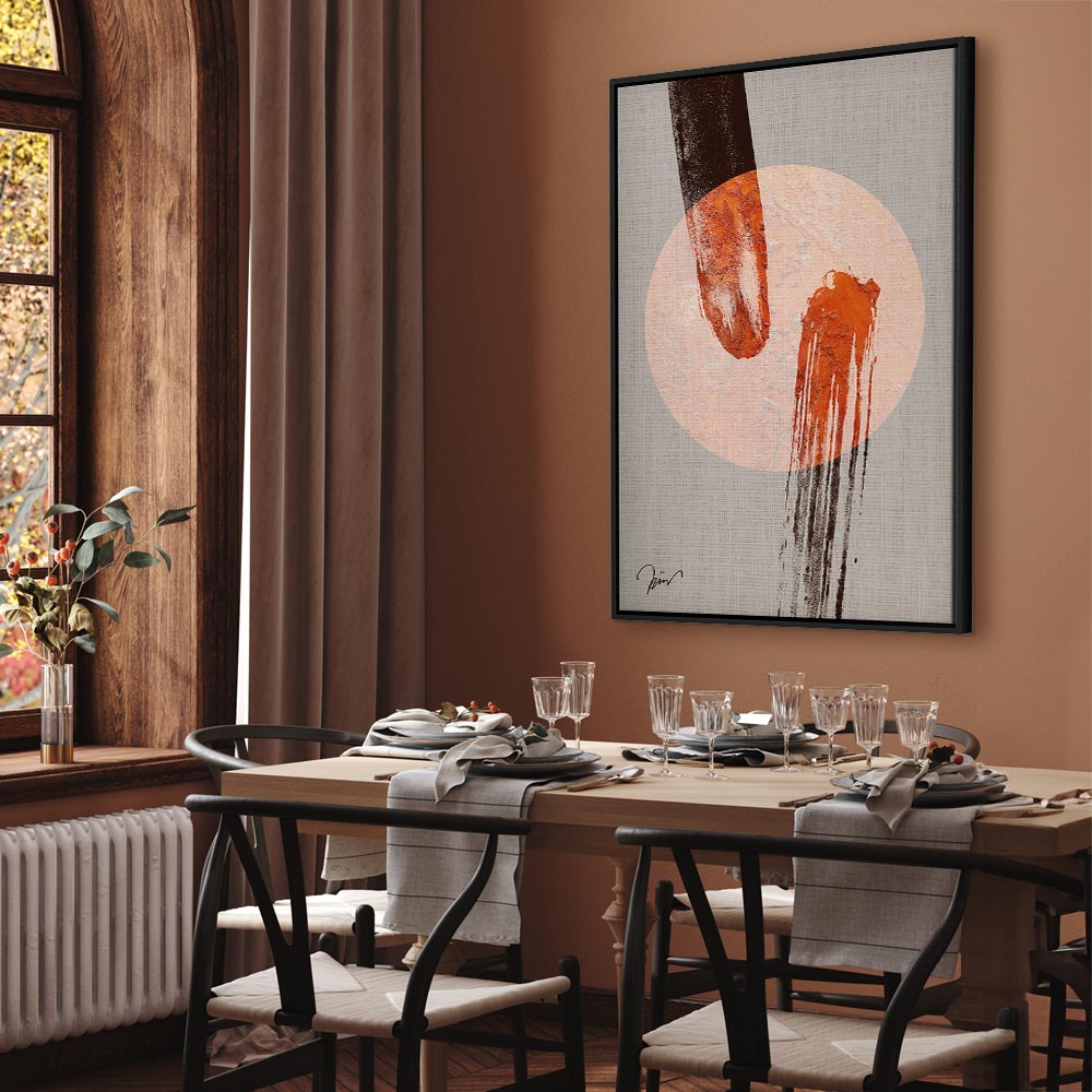 Abstract Two Comets Texture Canvas Print