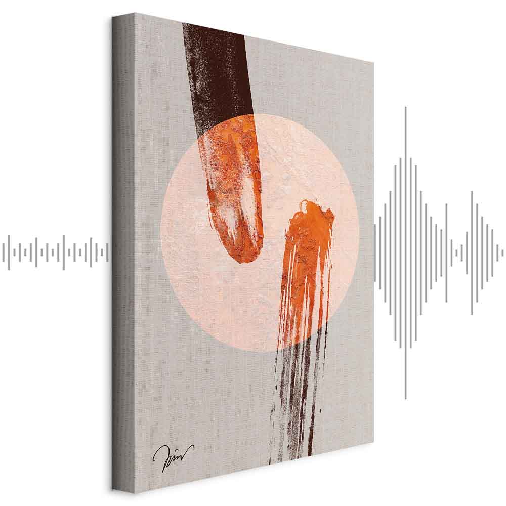 Abstract Two Comets Texture Canvas Print