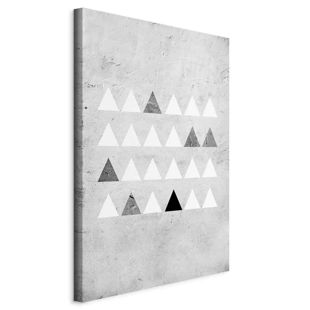 Grey Forest Texture Vertical Canvas Print