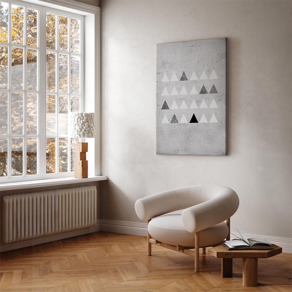 Grey Forest Texture Vertical Canvas Print