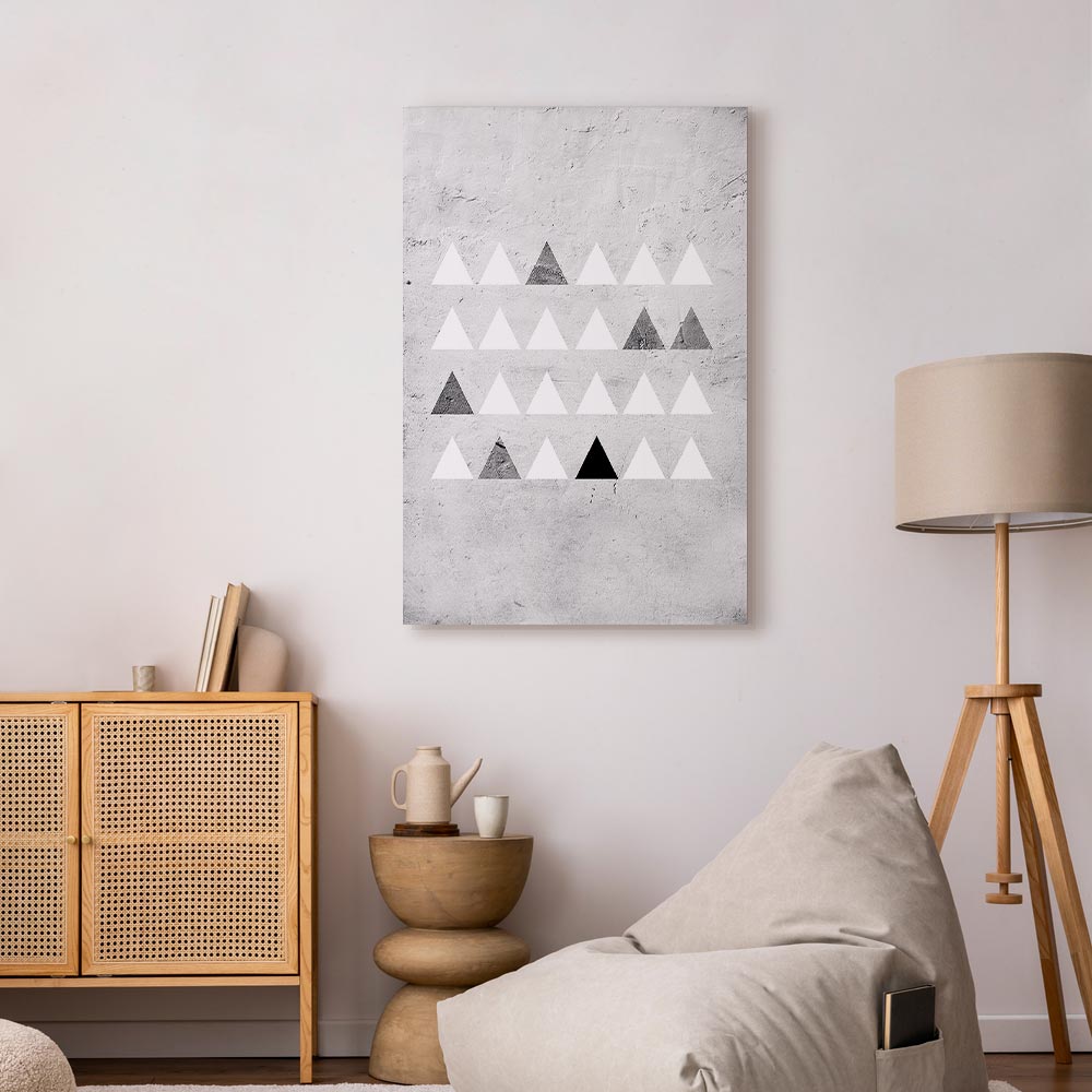 Grey Forest Texture Vertical Canvas Print