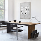 Grey Forest Texture Vertical Canvas Print