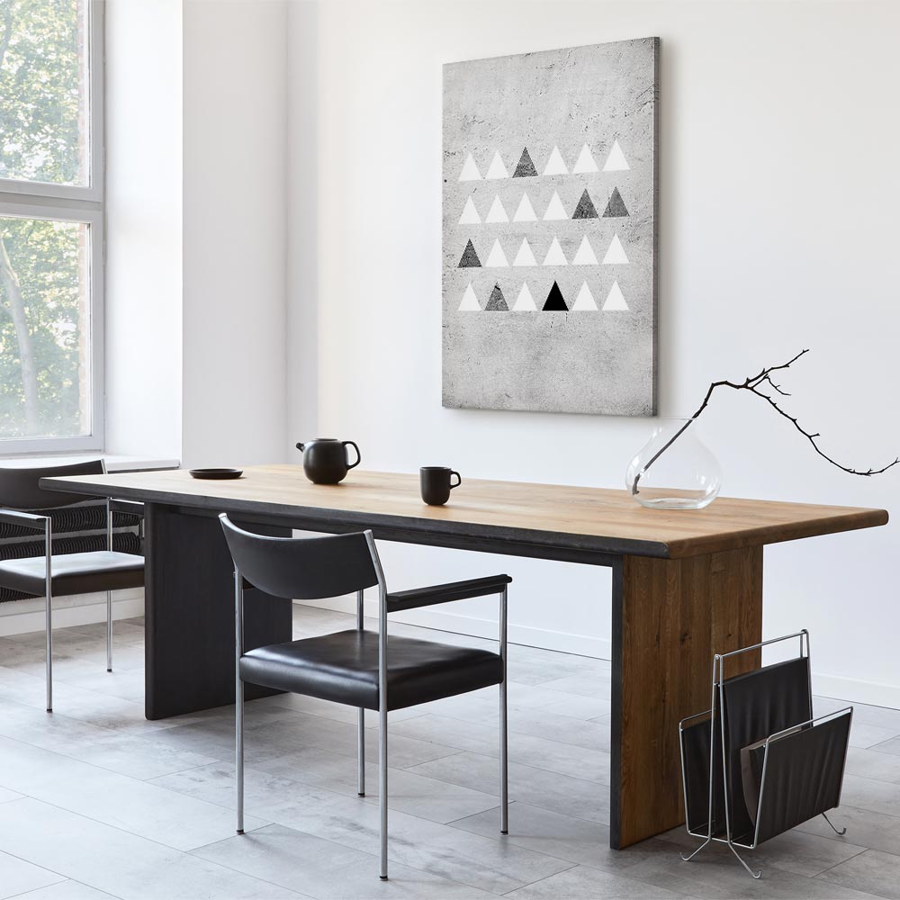 Grey Forest Texture Vertical Canvas Print