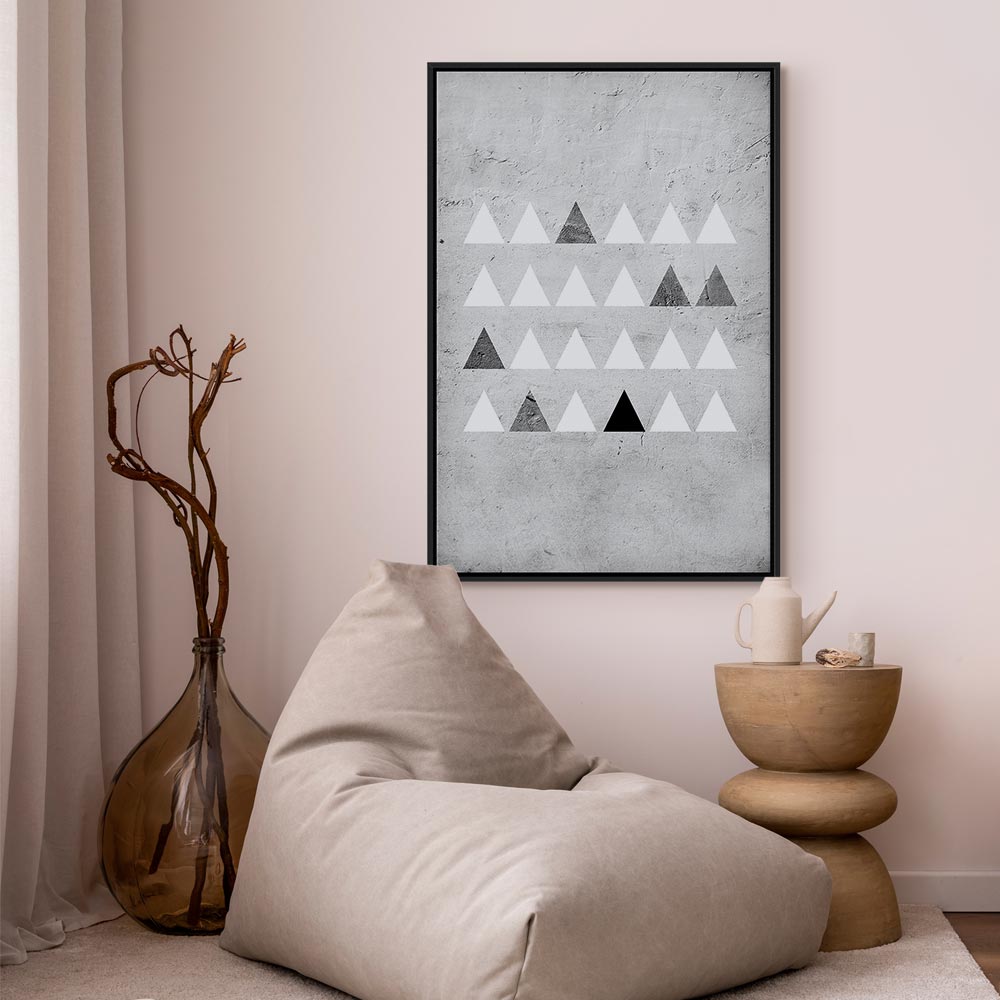 Grey Forest Texture Vertical Canvas Print