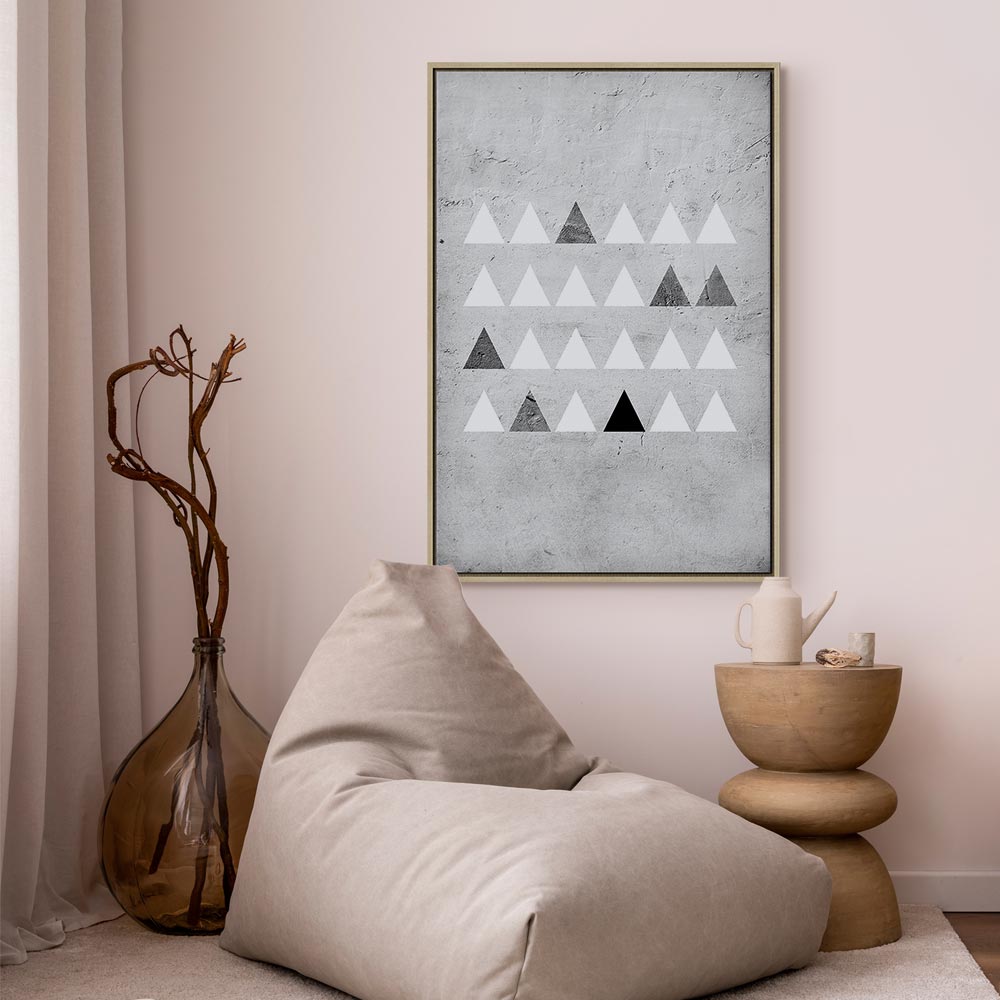 Grey Forest Texture Vertical Canvas Print