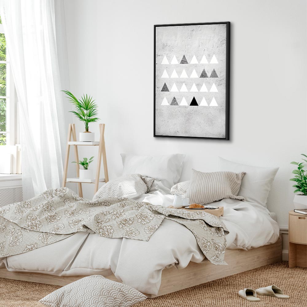 Grey Forest Texture Vertical Canvas Print