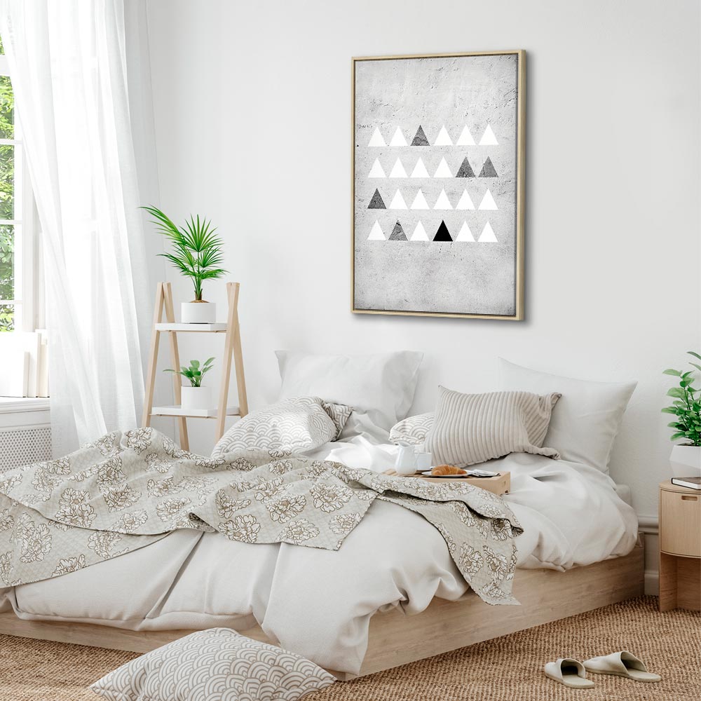 Grey Forest Texture Vertical Canvas Print