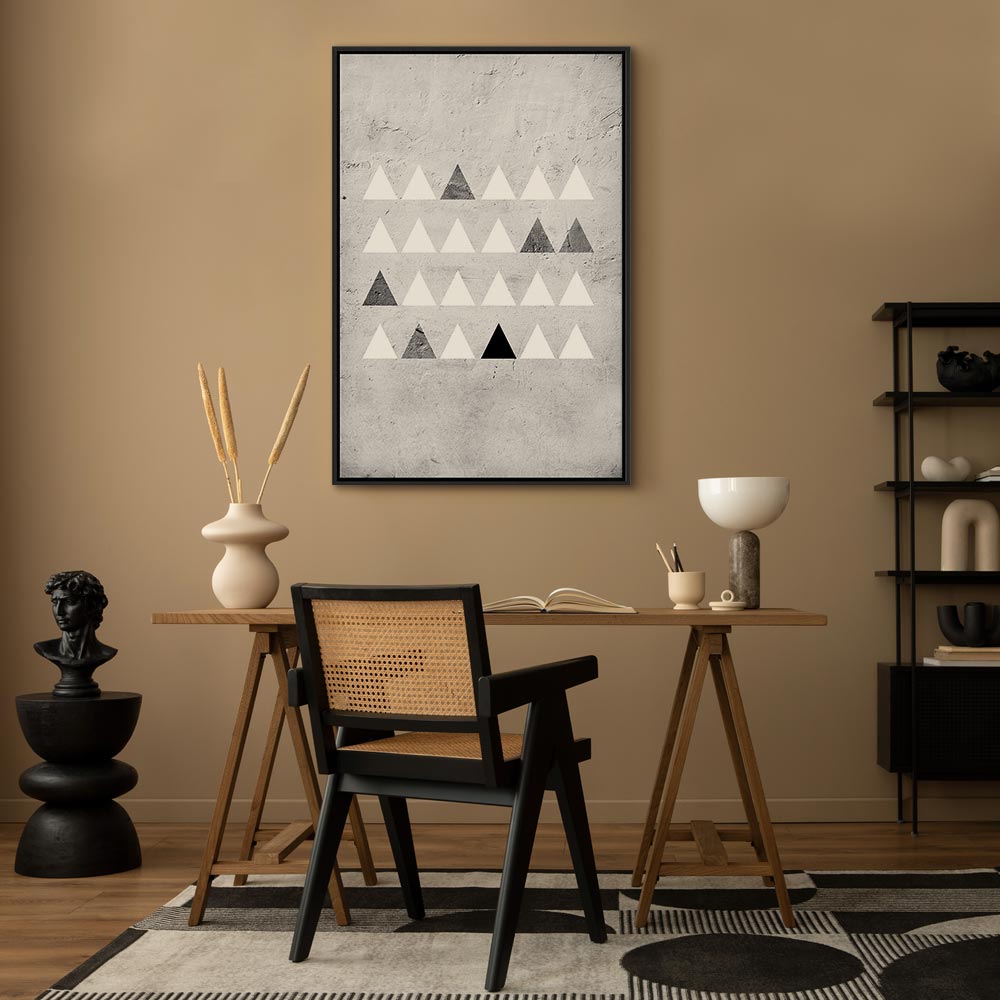 Grey Forest Texture Vertical Canvas Print