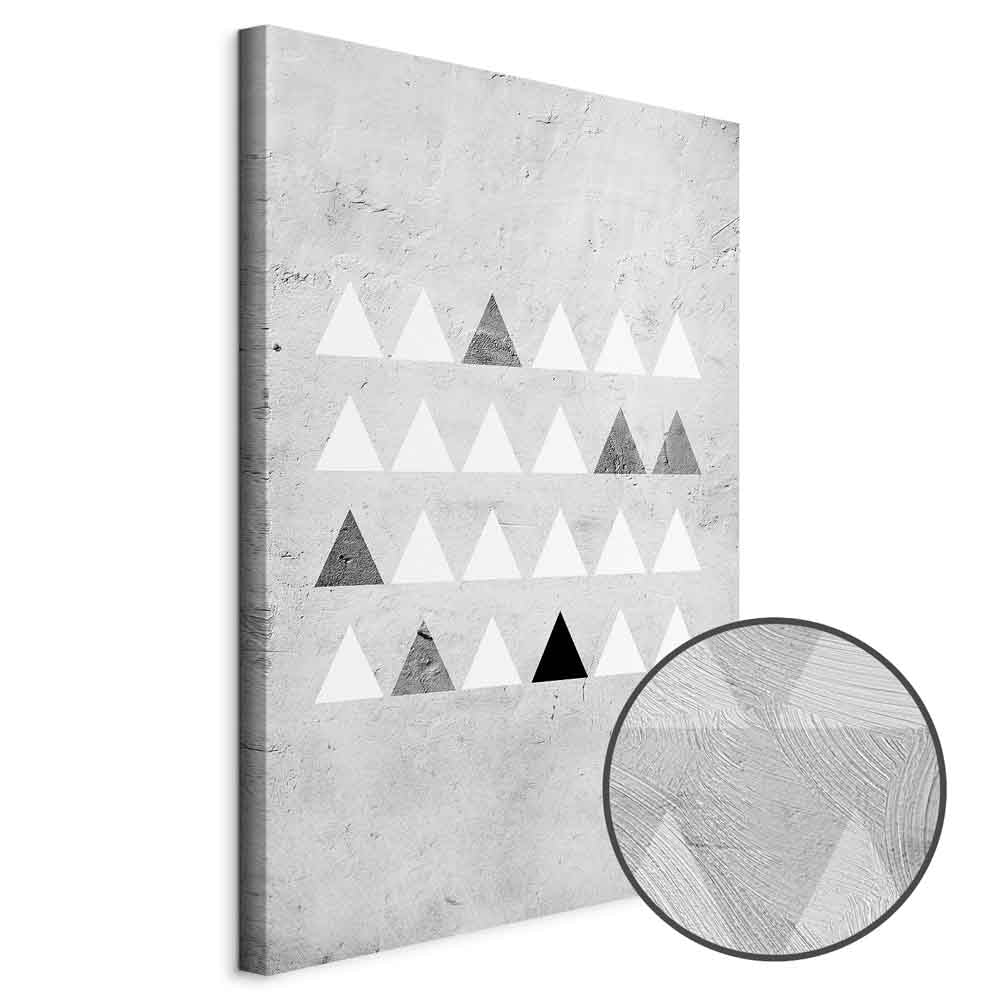 Grey Forest Texture Vertical Canvas Print