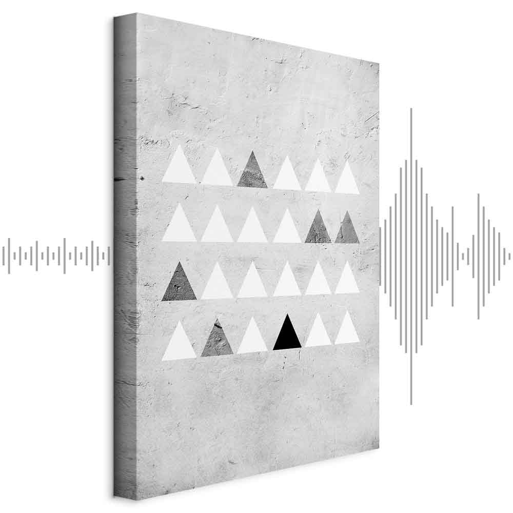 Grey Forest Texture Vertical Canvas Print