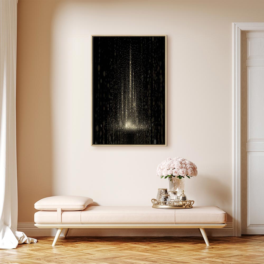 Winter Snowstorm Night Landscape Canvas Print