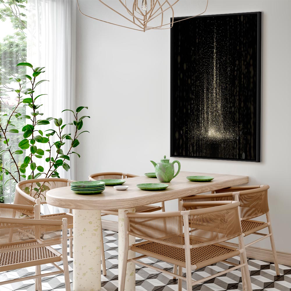 Winter Snowstorm Night Landscape Canvas Print