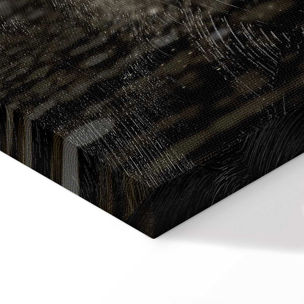 Winter Snowstorm Night Landscape Canvas Print