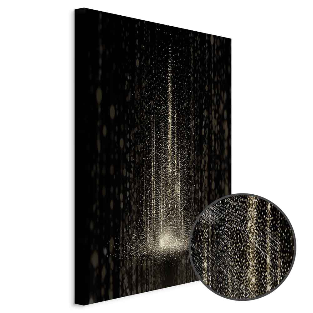 Winter Snowstorm Night Landscape Canvas Print