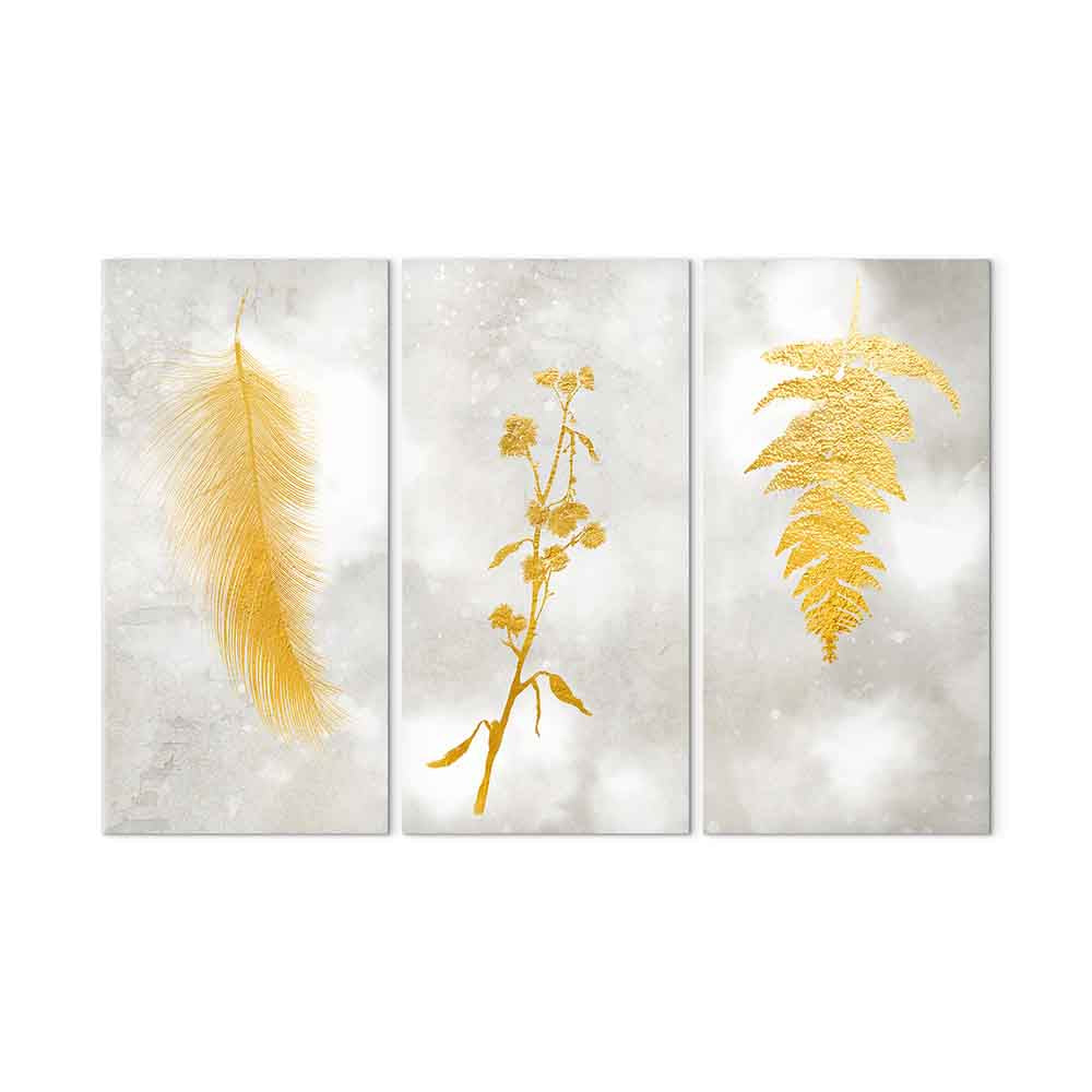 Delicate Leaf Nature Canvas Print (3 Parts)