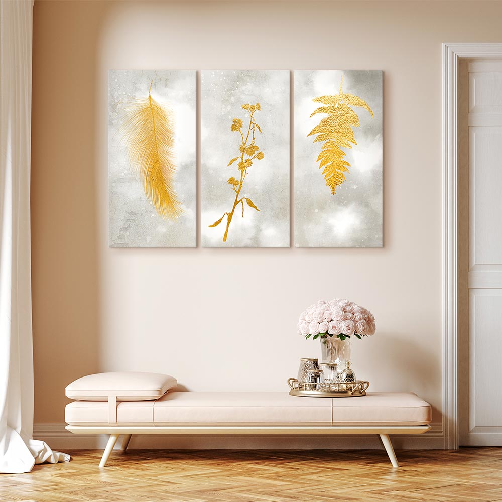 Delicate Leaf Nature Canvas Print (3 Parts)