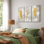 Delicate Leaf Nature Canvas Print (3 Parts)