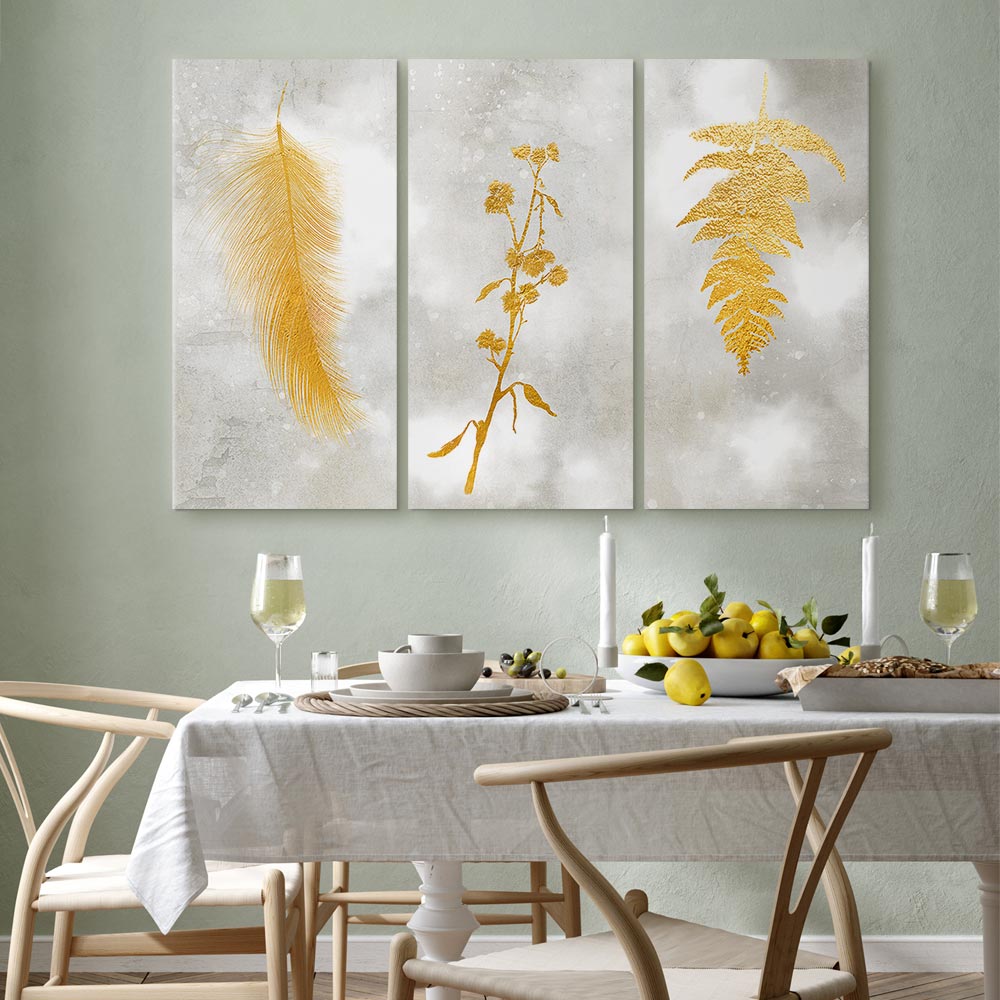 Delicate Leaf Nature Canvas Print (3 Parts)