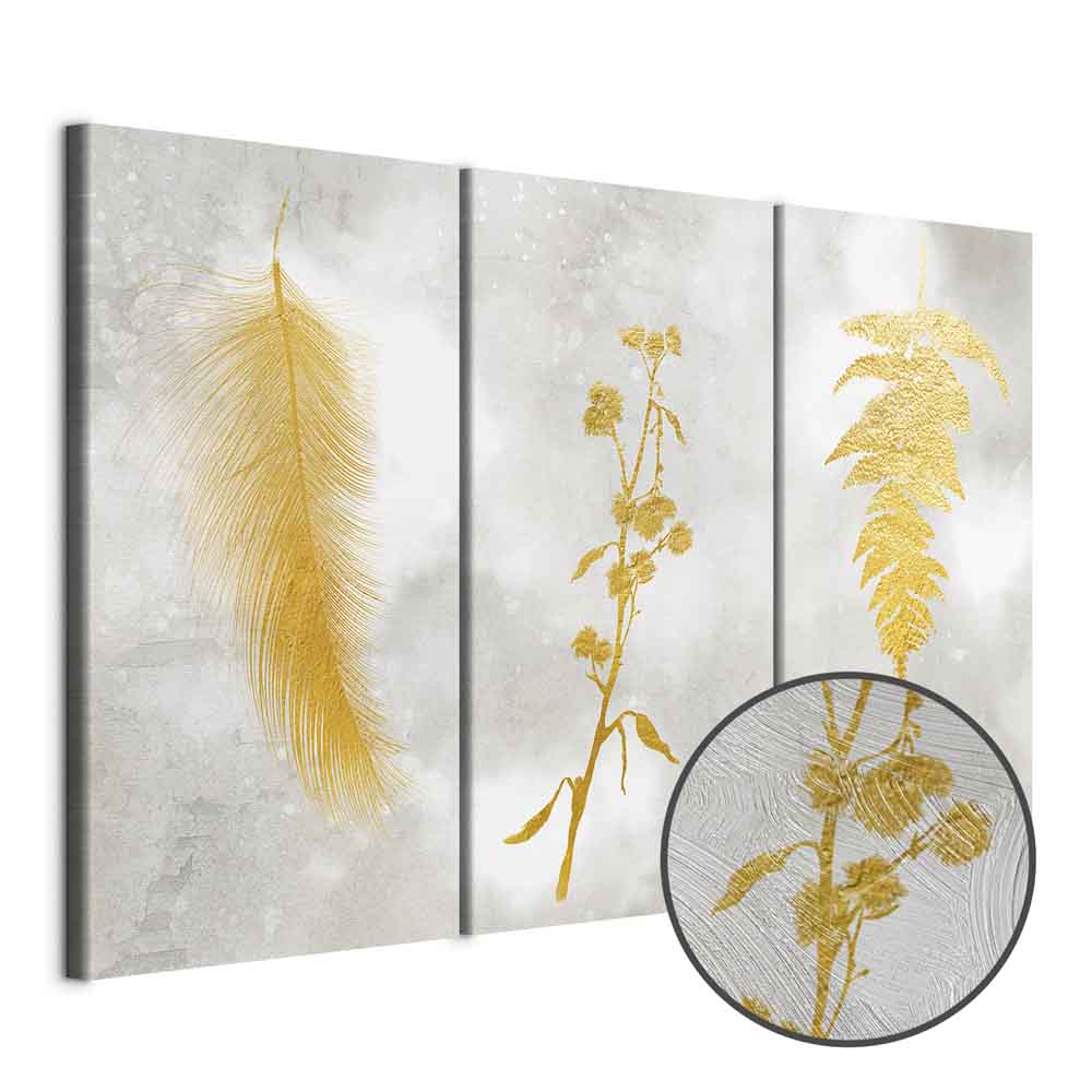 Delicate Leaf Nature Canvas Print (3 Parts)