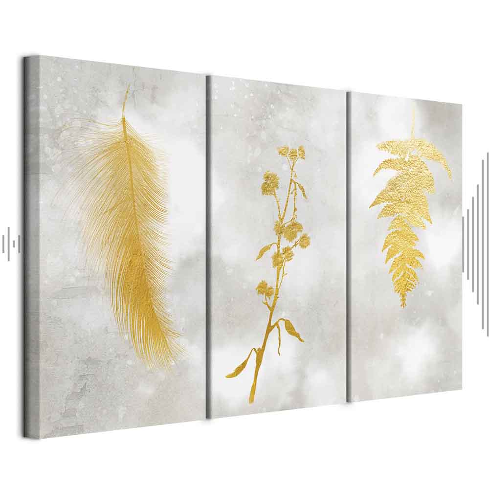 Delicate Leaf Nature Canvas Print (3 Parts)