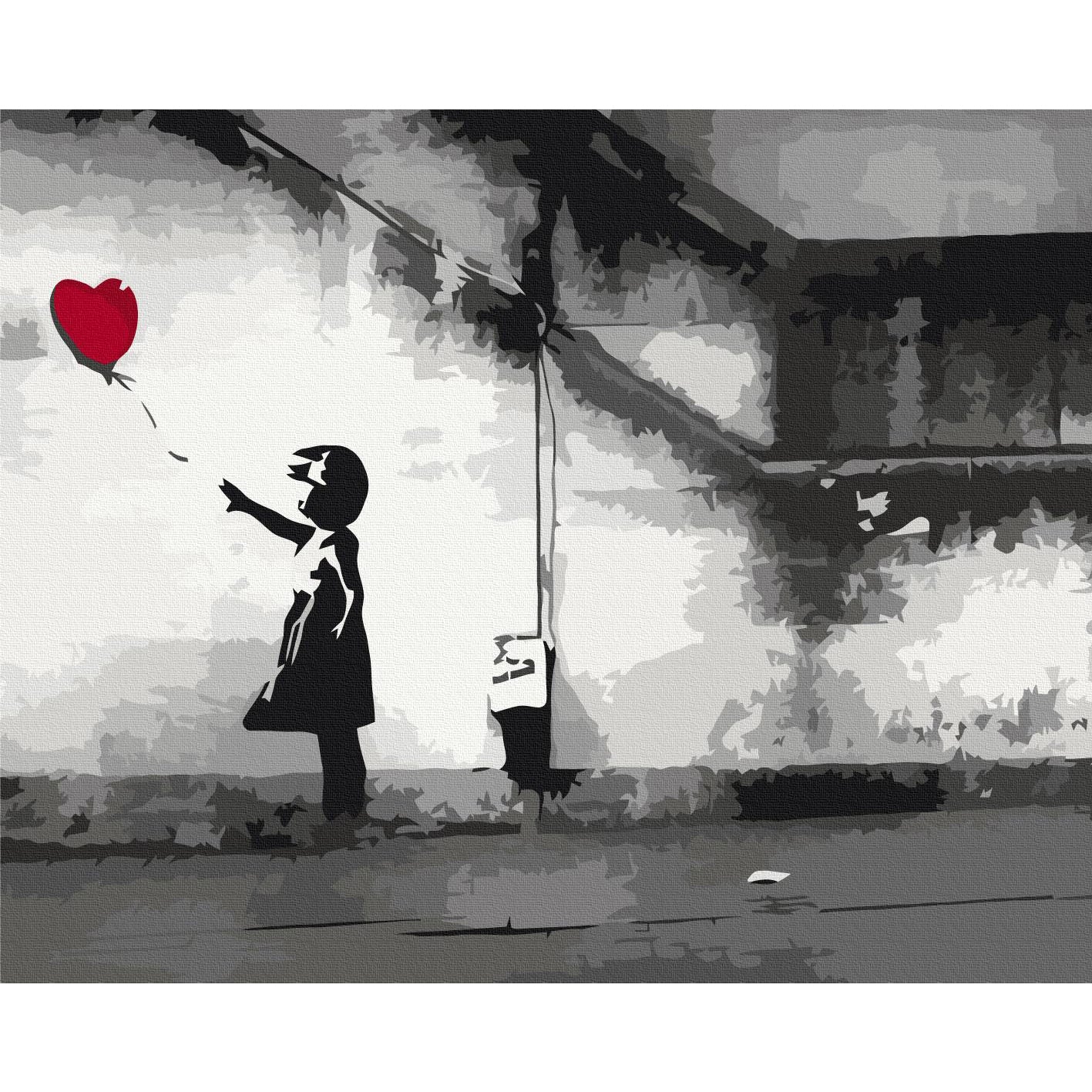 Banksy Girl Graffiti Paint by Numbers