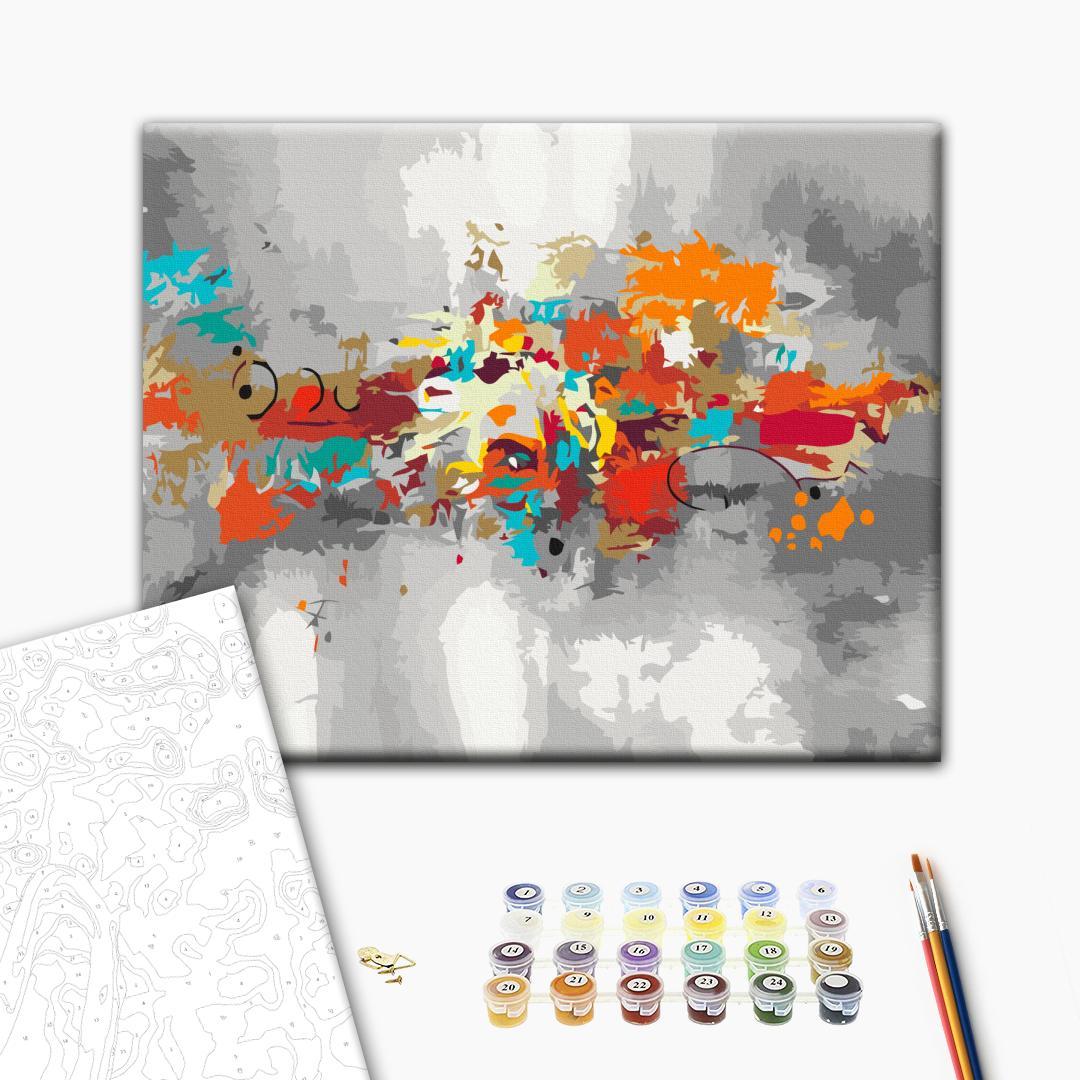 Artistic Disorder Abstract Multicolor Paint by Numbers
