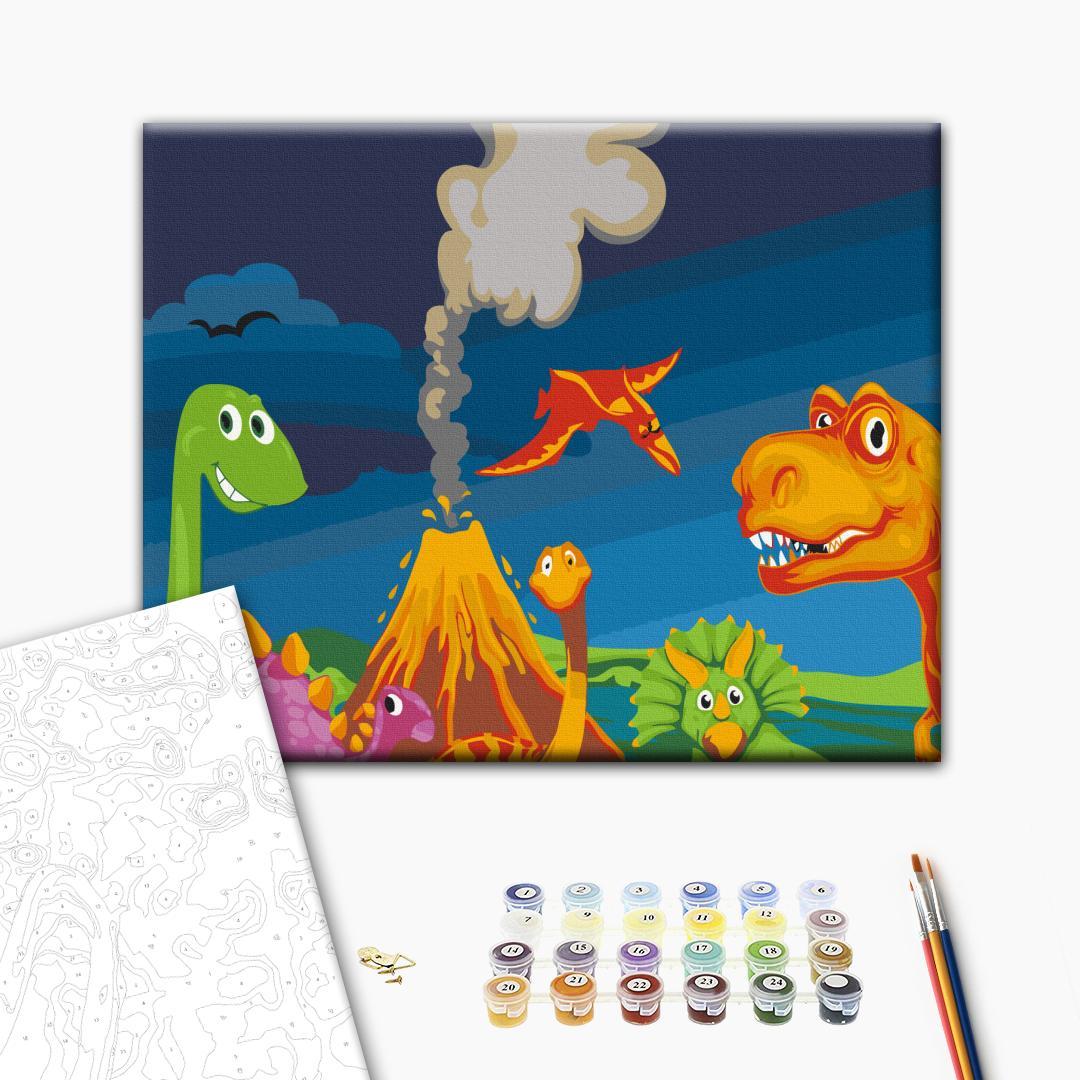 Dinosaur World Multicolor Paint by Numbers Kit
