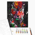 Spotted Leopard Abstract Multicolor Paint by Numbers