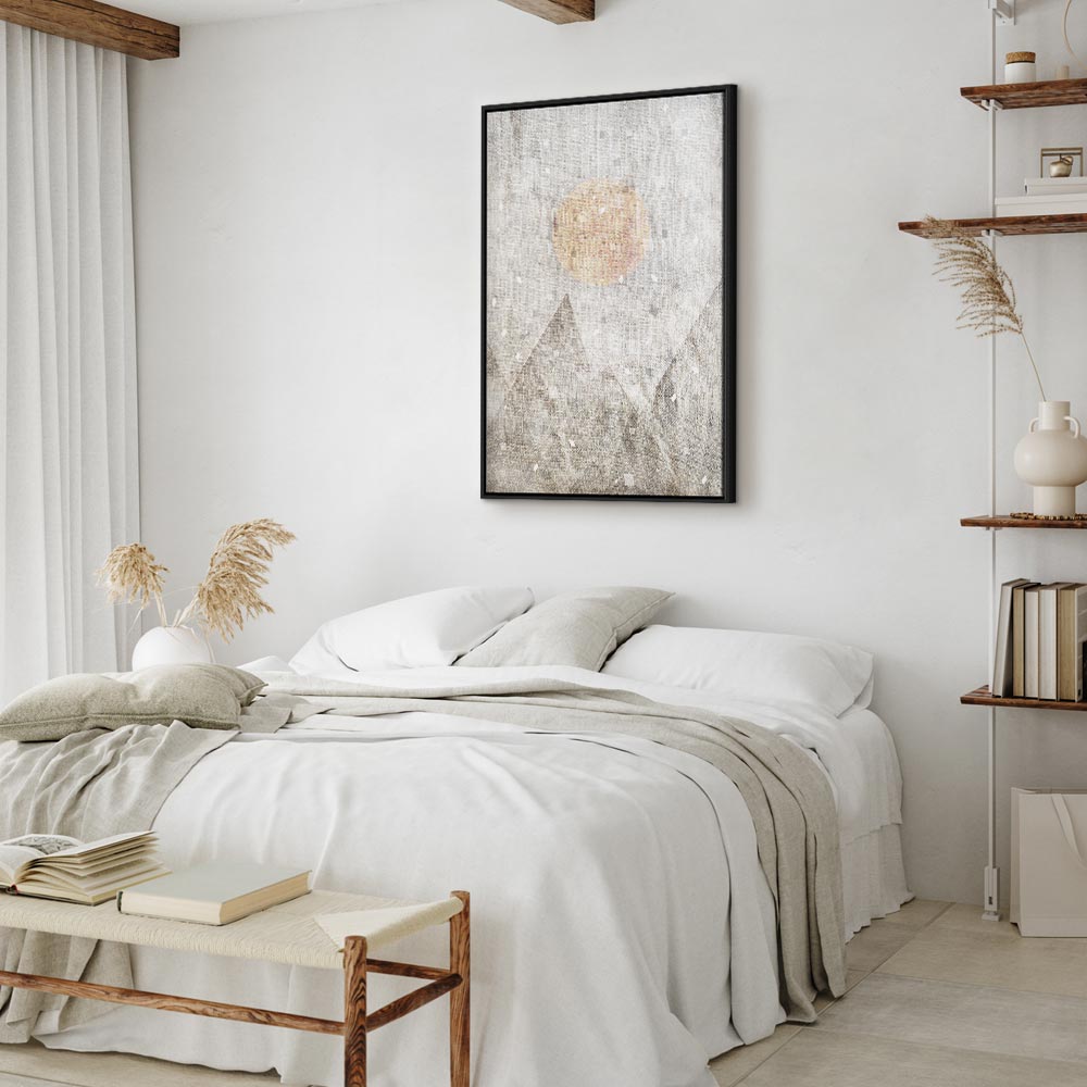 May Snow Abstract Winter Texture Canvas Print