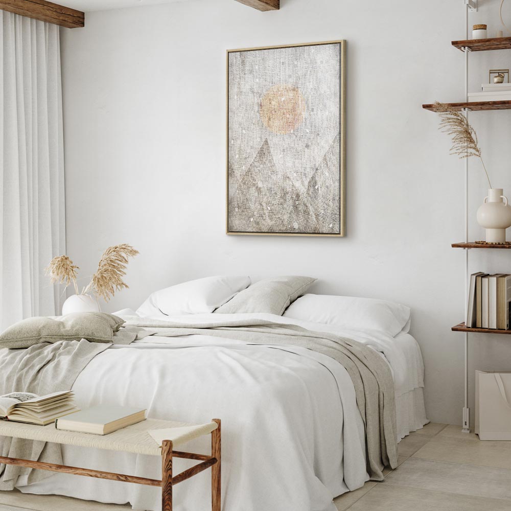 May Snow Abstract Winter Texture Canvas Print